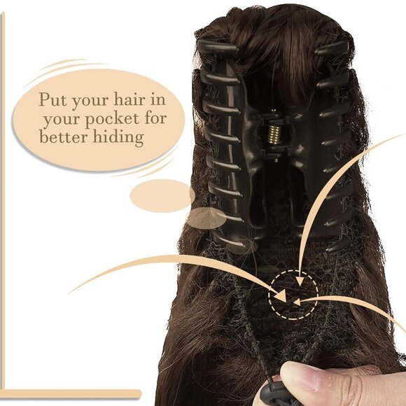 Long Curly Ponytail Extension Synthetic 13 Inch Clip-In Hairpiece for Women main image 4